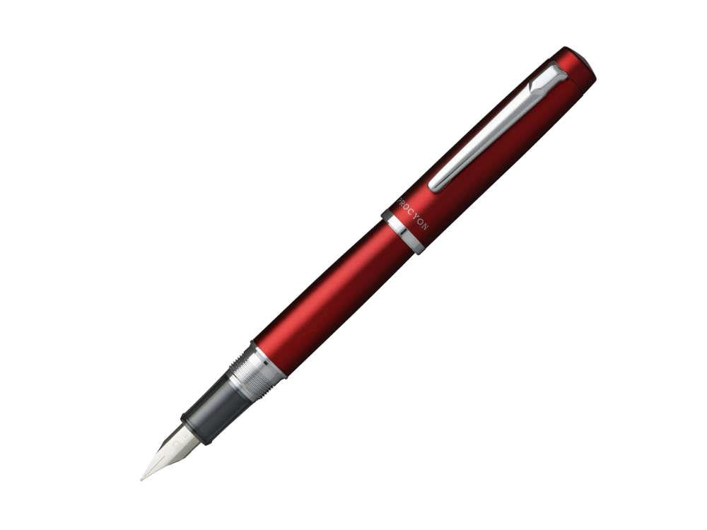 Platinum Procyon Carmine Red Fountain Pen, PNS-5000-10 - Iguana Sell