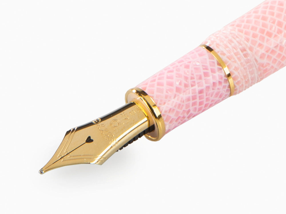 Platinum Celluloid Fountain Pen Sakura, Gold trim, PTB-30000S-40