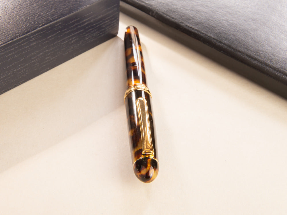 Platinum Celluloid Fountain Pen Tortoise Gold Trims - PTB-30000S-62