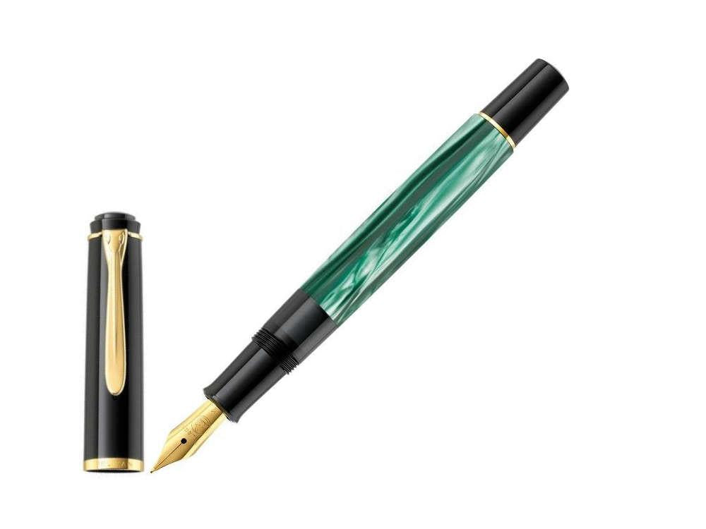 Pelikan Classic 200 Fountain Pen, Marbled, Green, Gold trim, 994103