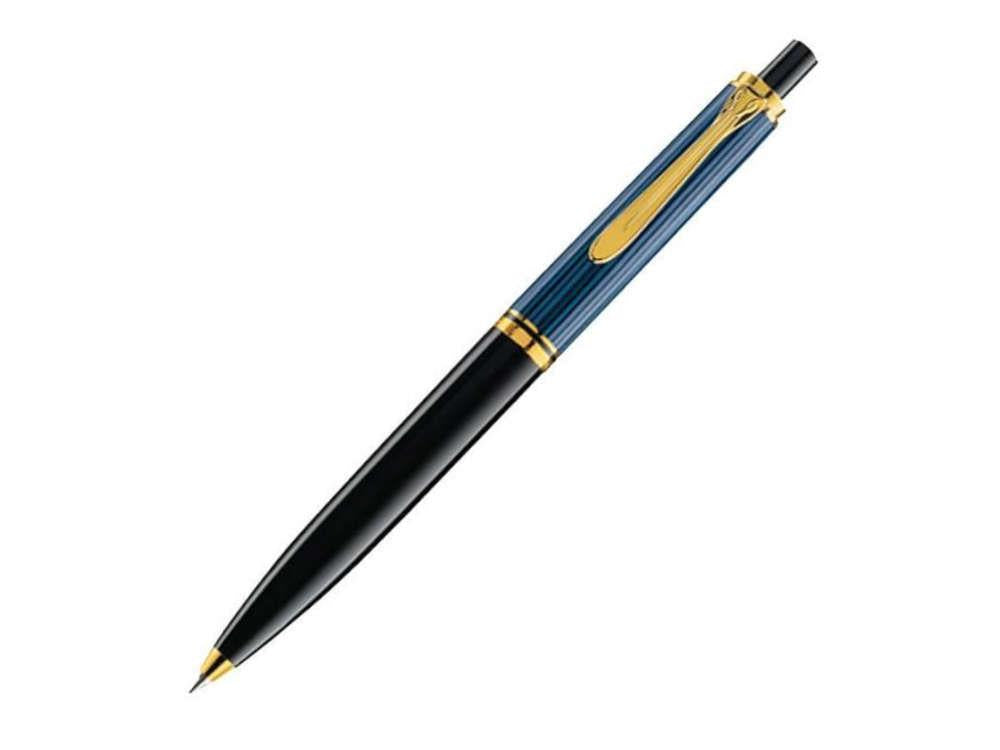 Pelikan K400 Ballpoint pen, Black and blue, Gold trim, 987800