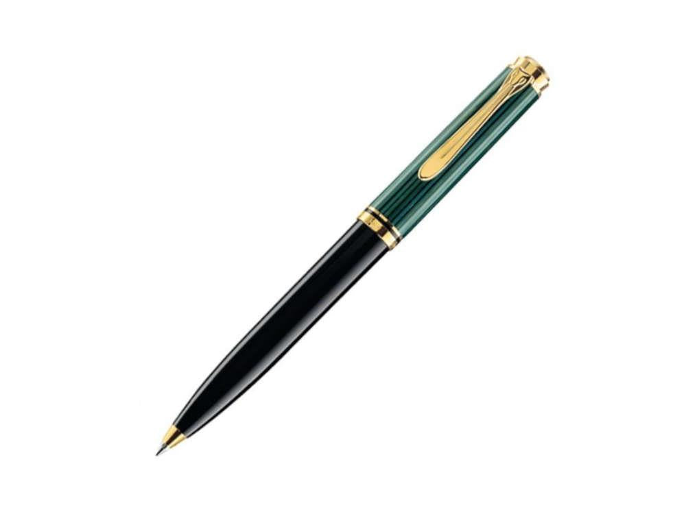 Pelikan K600 Ballpoint pen, Black and green, Gold trim, 980086