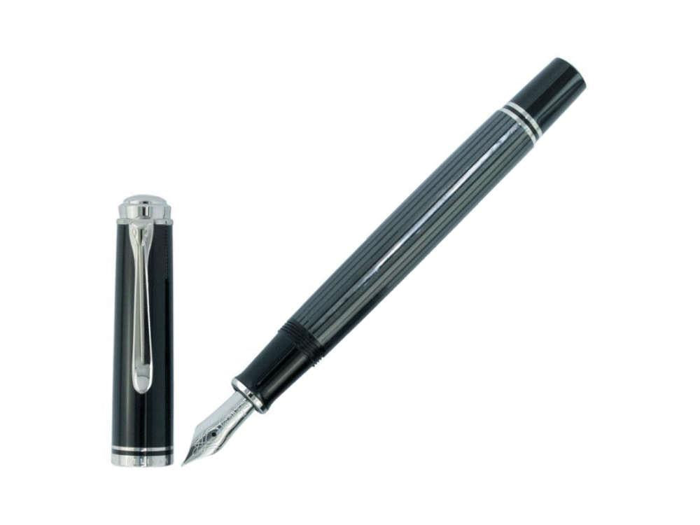Pelikan Souverän M405 Stresemann Fountain Pen, Palladium trim, 803823