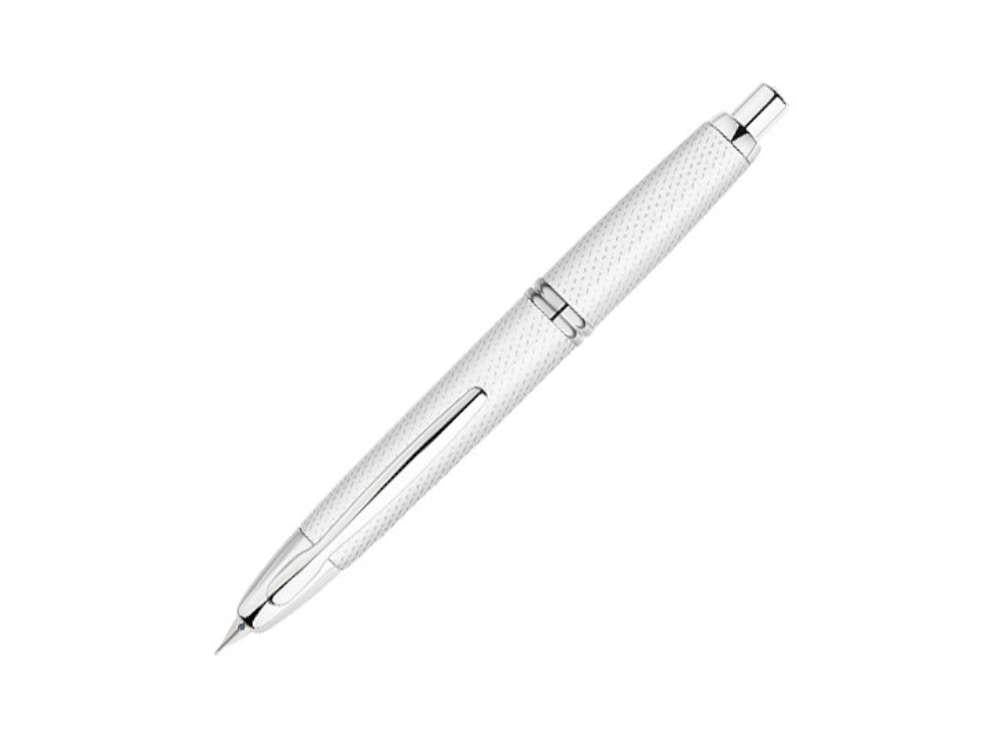 Pilot Capless Carbonesque Fountain Pen, White, FK-1500-GRAF-WHITE
