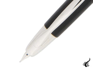 Pilot Capless Fountain Pen, Lacquer, Rhodium Trim, Black
