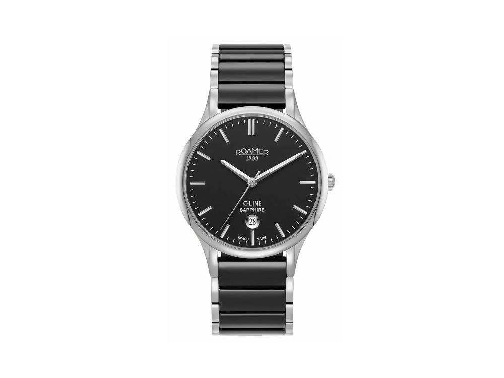 Roamer C-Line Quartz Watch, Ronda 715 CAL 6, Black, 40 mm, 658833 41 55 61