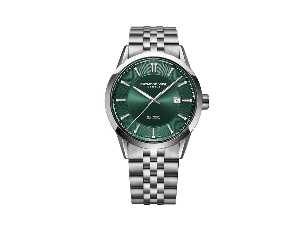Raymond Weil Freelancer Automatic Watch, 42 mm, Green, 2731-ST-52001