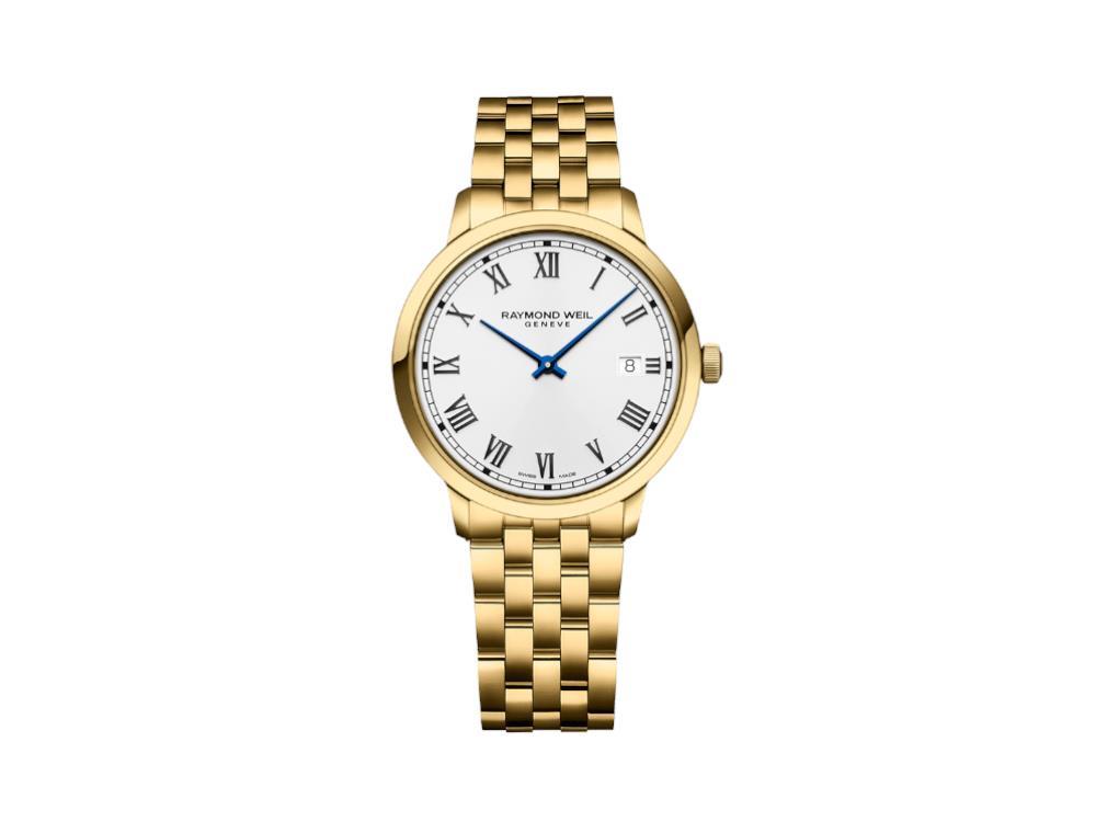 Raymond Weil Toccata Men's Classic Quartz Watch, PVD, White, 39 mm, 5485-P-00359