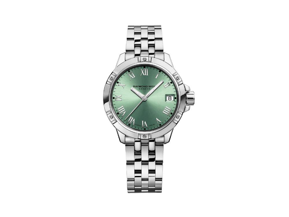 Raymond Weil Tango Classic Ladies Quartz Watch, Green, 30 mm, 5960-ST-00520