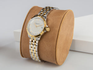 Raymond Weil Tango Ladies Quartz Watch, PVD Gold, White, 30mm, Day