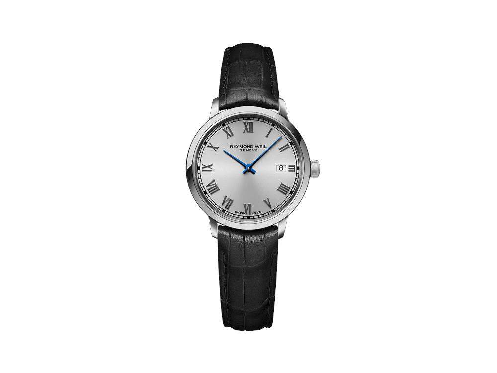 Raymond Weil Toccata Ladies Black Leather Quartz Watch, 29 mm, 5985-STC-00659