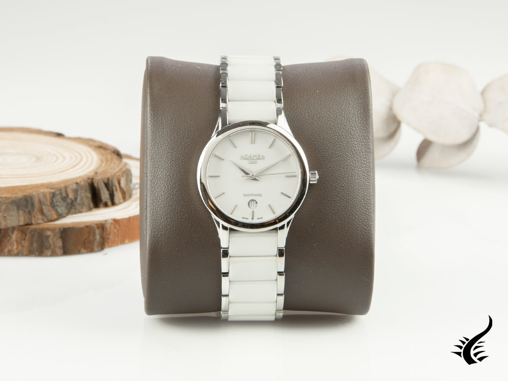 Roamer C-Line Ladies Quartz Watch, Ronda 785, White, 30 mm, 657844 41 25 60