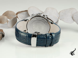 Roamer Superior Chrono Quartz Watch, Blue, 44 mm, Leather strap, 508837 41 40 05