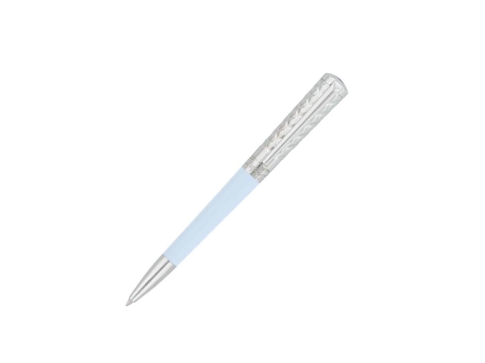 S.T. Dupont Liberté Ballpoint pen, Chrome Trim, Baby Blue, 465279