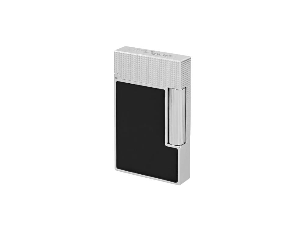 S.T. Dupont Ligne 2 Cling Lighter, Platinum, Black, C16602