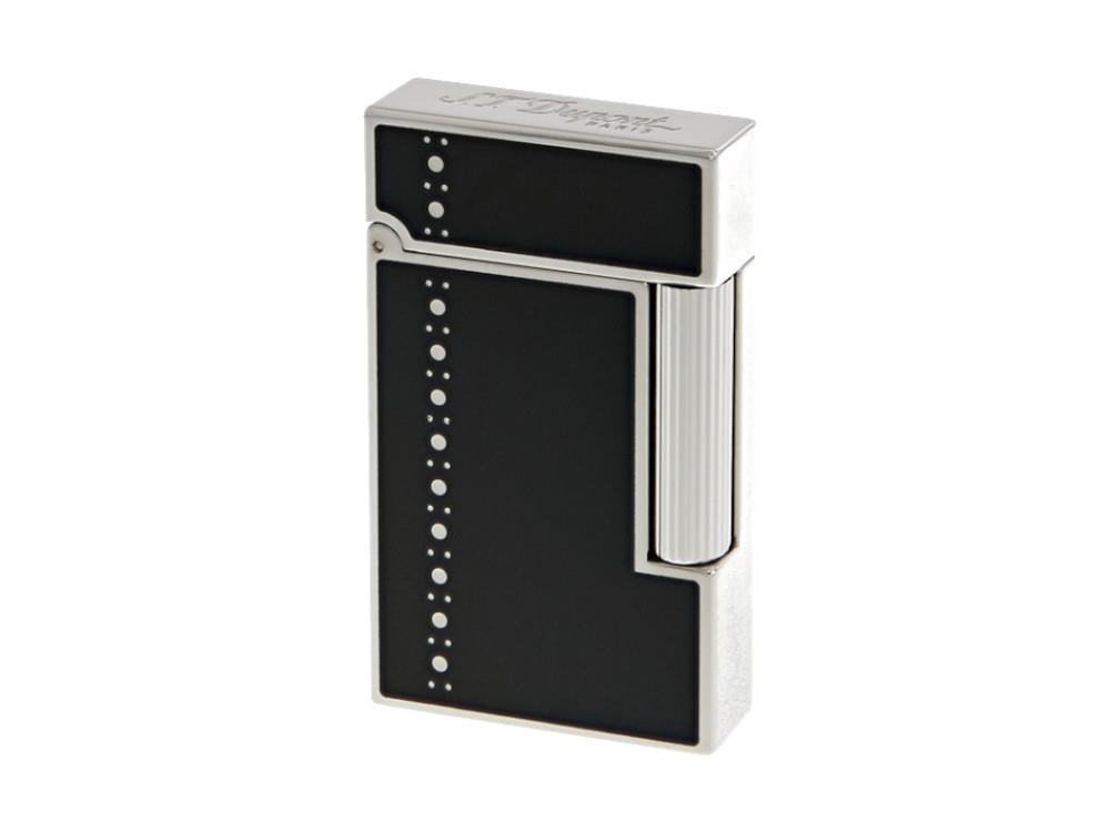 S.T. Dupont Ligne 2 Derby Lighter, Lacquer, Palladium trim, Black, 016434