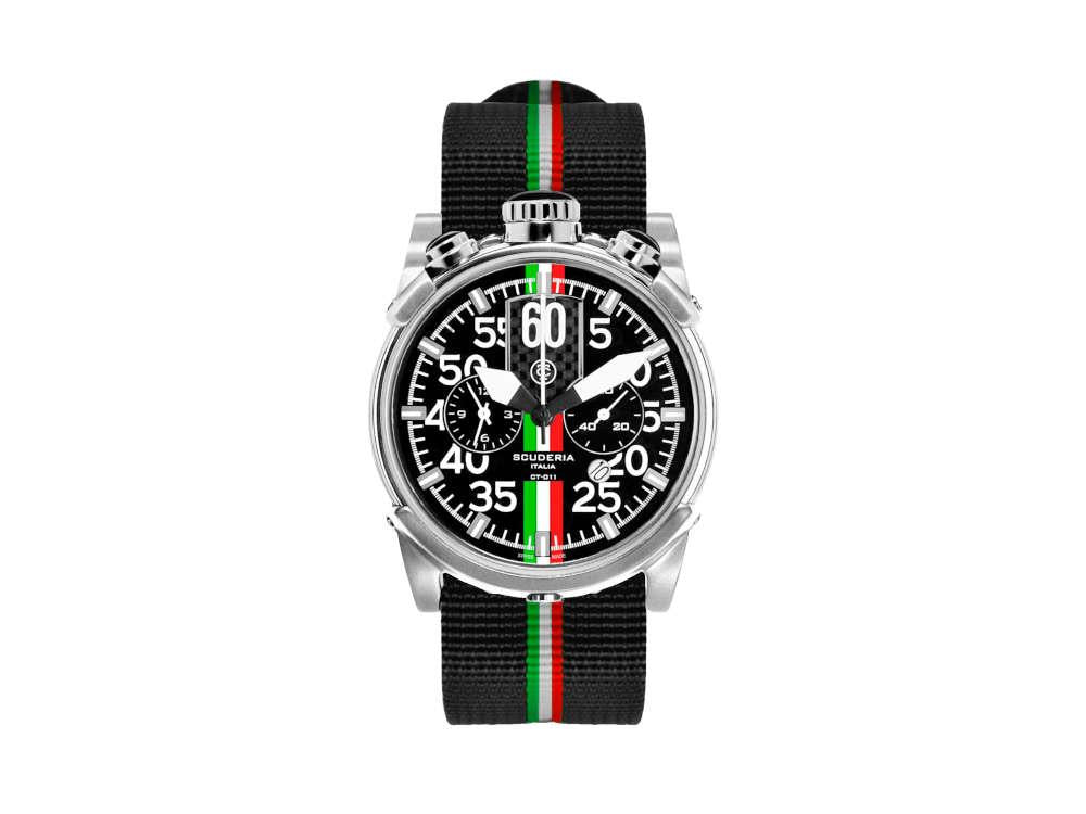 Scuderia Touring Quartz Watch, Black, 44 mm, Sapphire Crystal, CS10126