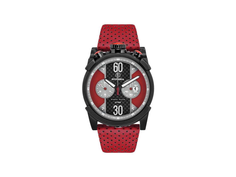 Scuderia Street Racer Quartz Watch, Red, 44 mm, Sapphire Crystal, CS10164