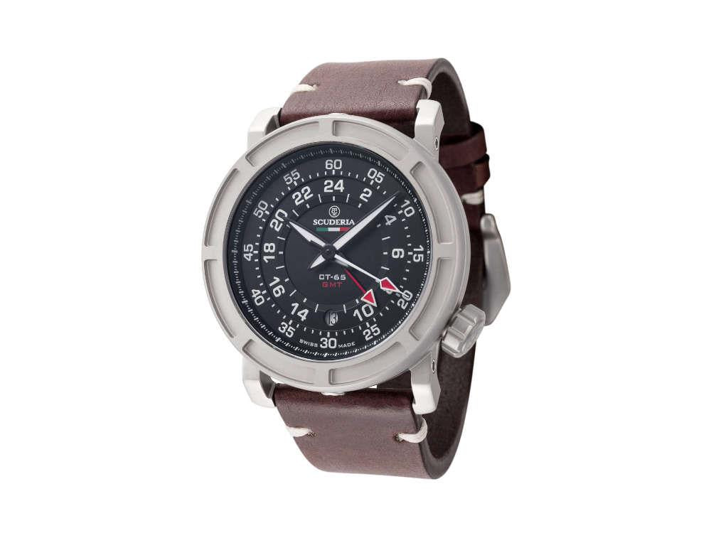 Scuderia Touring GMT Quartz Watch, Black, 44 mm, Sapphire Crystal, CWLZ00121