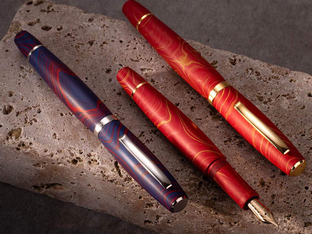 Scribo La Dotta Liber Fountain Pen, Ebonite, 14k Gold, DOTFP24YG1403