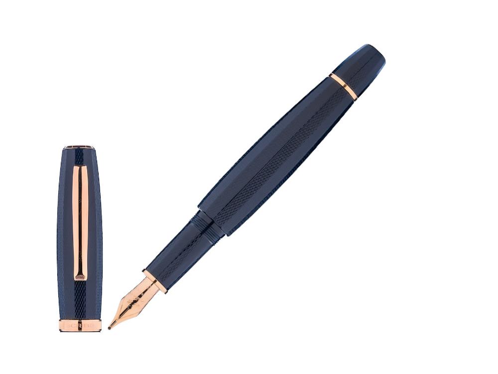Scribo Feel Dandy Notturno Fountain Pen,18K Rose gold, FEEFP42RG1803