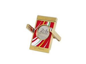 S.T. Dupont 24H Du Mans Cigar Cutter, Palladium, Lacquer, Red, 003490