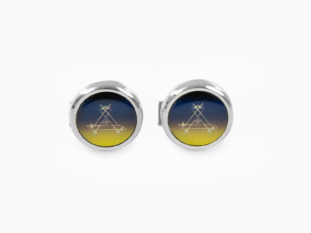 S.T. Dupont Montecristo La Nuit Cufflinks, Lacquer, Lacquer, Blue, 005715