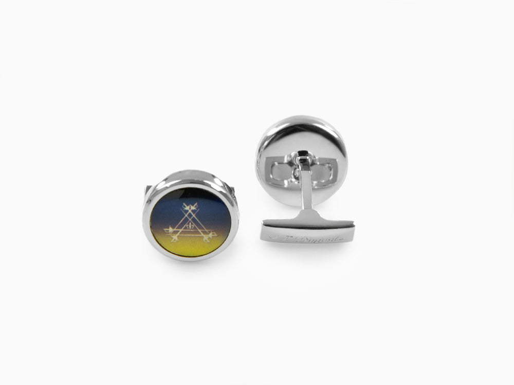 S.T. Dupont Montecristo La Nuit Cufflinks, Lacquer, Lacquer, Blue, 005715