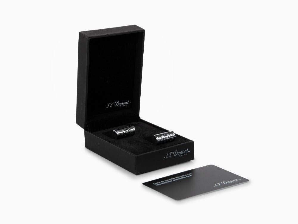 S.T. Dupont Line D Gamble Cufflinks, Palladium, 005748