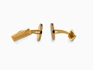 S.T. Dupont D Cufflinks, Lacquer, Gold, Black, 005833