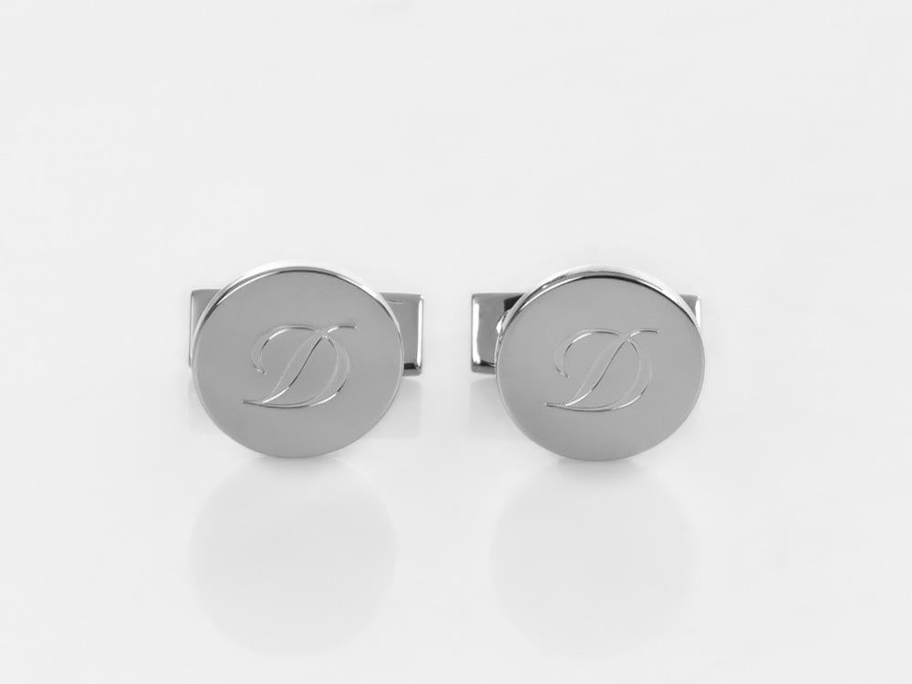 S.T. Dupont D Cufflinks, Silver, 005837