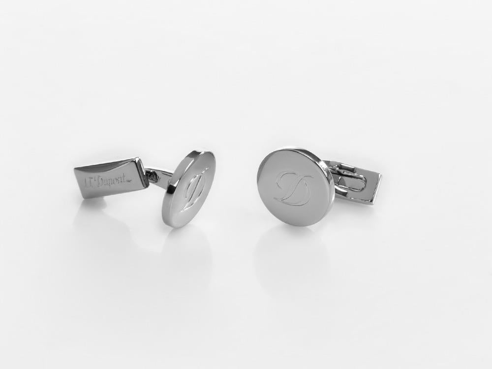 S.T. Dupont D Cufflinks, Silver, 005837