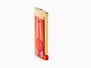 S.T. Dupont 24H Du Mans Slim7 Lighter, Palladium, Red, 027790