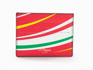 S.T. Dupont 24H Du Mans Credit card holder, Leather, Red, 6 Cards, 161311