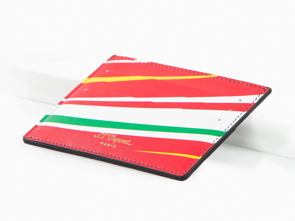 S.T. Dupont 24H Du Mans Credit card holder, Leather, Red, 6 Cards, 161311