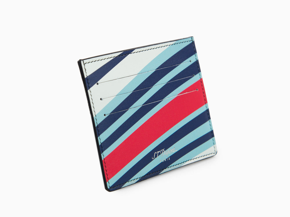 S.T. Dupont 24H Du Mans Credit card holder, Leather, White, 6 Cards, 161511