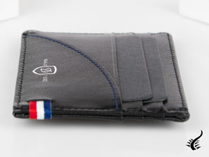 S.T. Dupont Défi Millennium Credit card holder, Leather, Black, 6 Cards, 172004