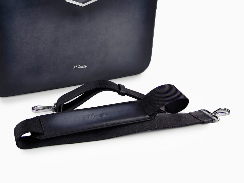 S.T. Dupont Le Grand Atelier Document case, Leather, Blue, Zip, 191365