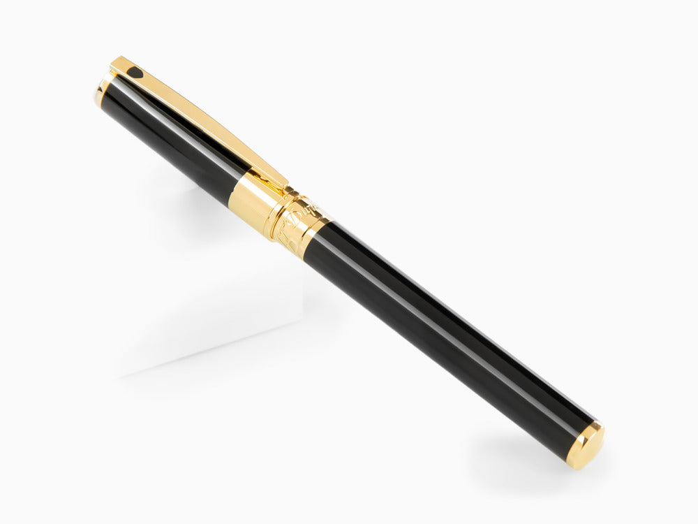 S.T. Dupont DInitial Rollerball pen, Brass, Black, Gold trim, 262202