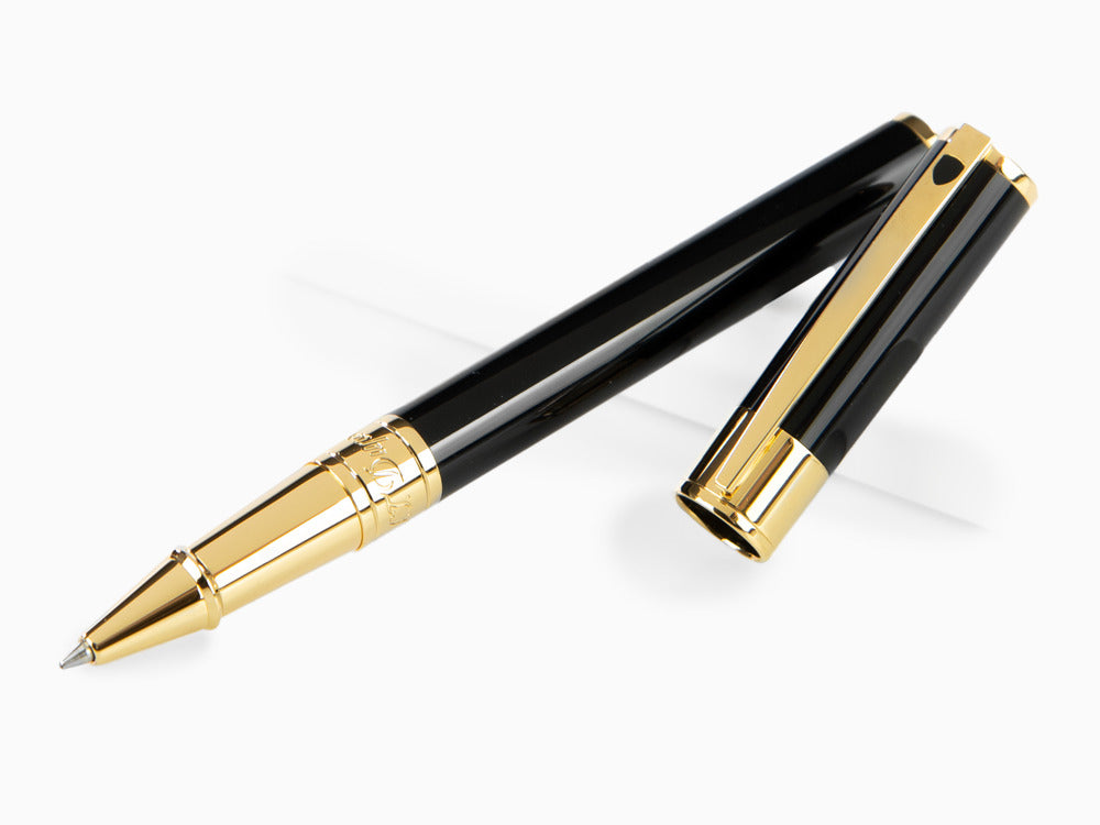 S.T. Dupont DInitial Rollerball pen, Brass, Black, Gold trim, 262202