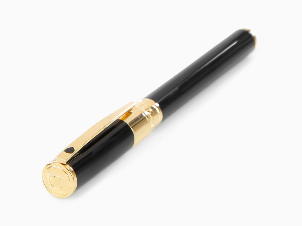 S.T. Dupont DInitial Rollerball pen, Brass, Black, Gold trim, 262202