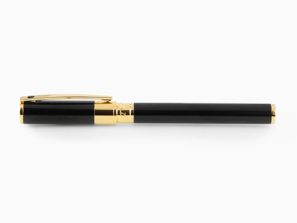 S.T. Dupont DInitial Rollerball pen, Brass, Black, Gold trim, 262202