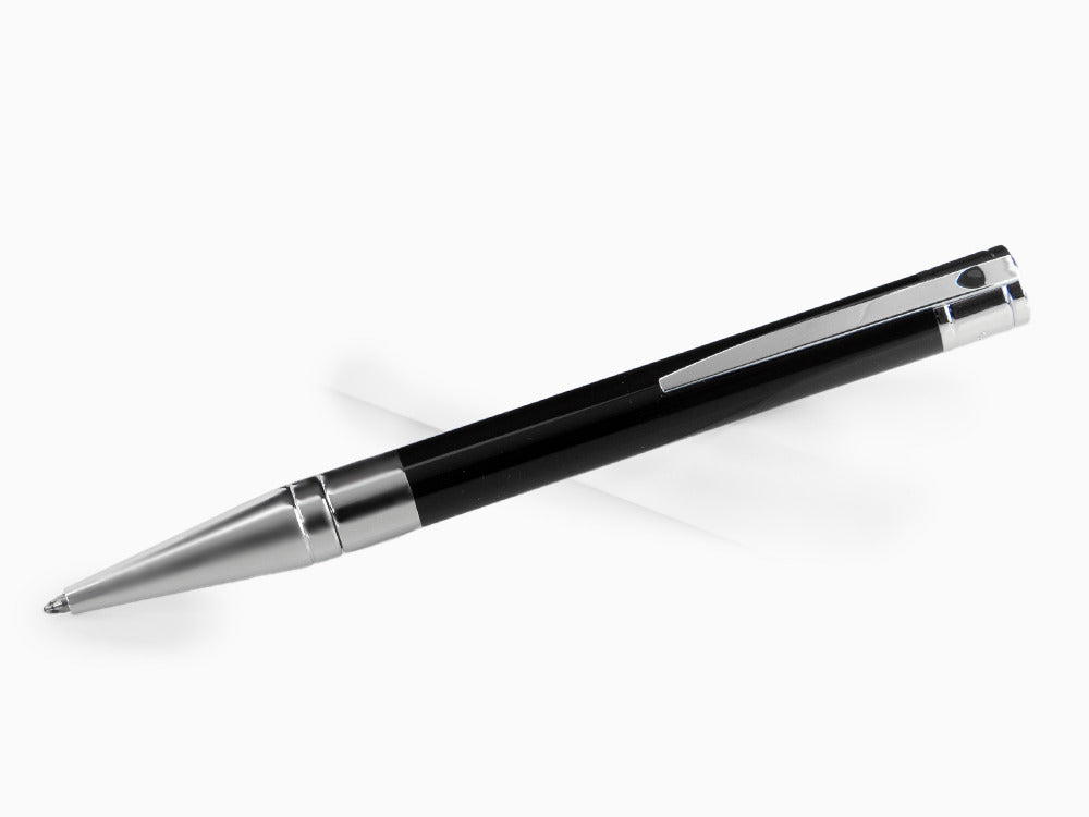 S.T. Dupont D-Initial Ballpoint pen, Lacquer, Chrome Trim, Black, 265200