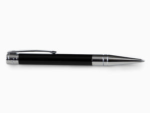 S.T. Dupont D-Initial Ballpoint pen, Lacquer, Chrome Trim, Black, 265200
