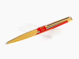 S.T. Dupont 24H Du Mans Défi Ballpoint pen, Palladium, Gold plated, Red, 405007