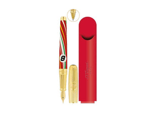 S.T. Dupont 24H Du Mans Line D Fountain Pen & Roller, Red, 410007L