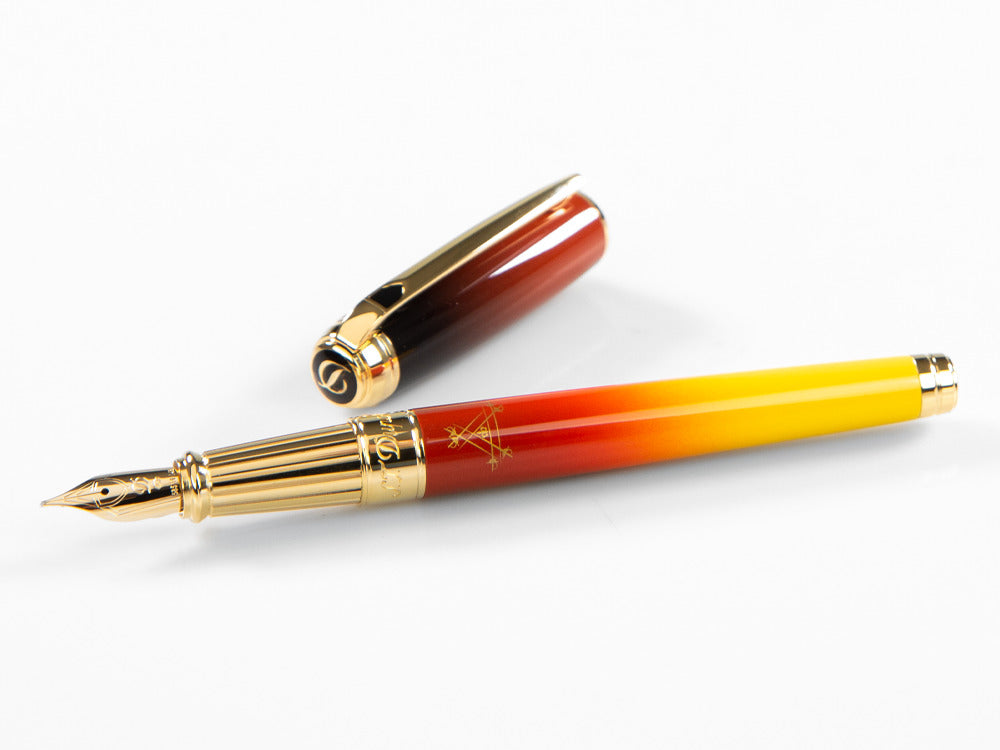 S.T. Dupont Line D Montecristo, Le Crépuscule Fountain Pen, Gold,410136L