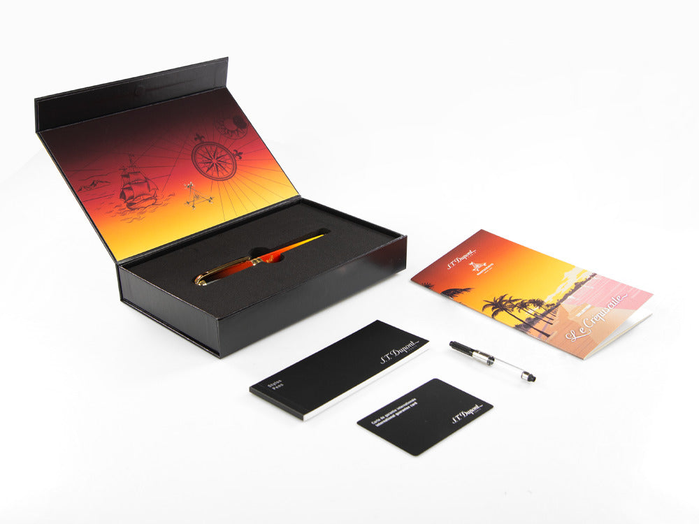 S.T. Dupont Line D Montecristo, Le Crépuscule Fountain Pen, Gold,410136L