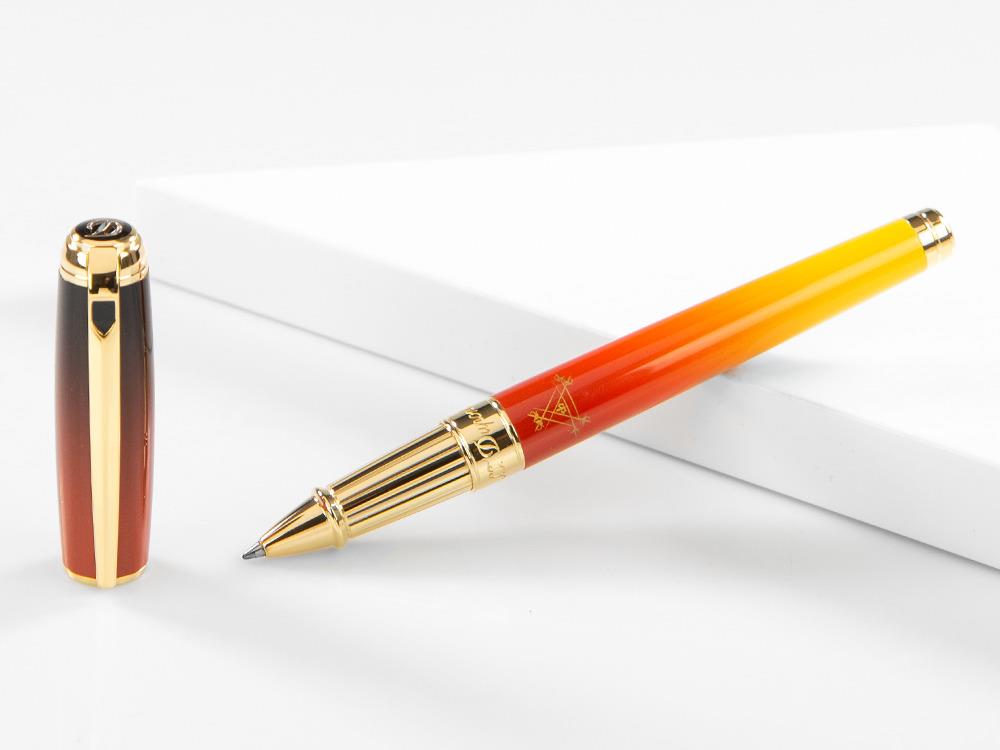 S.T. Dupont Line D Montecristo, Le Crépuscule, Rollerball, Orange, Gold, 412136L