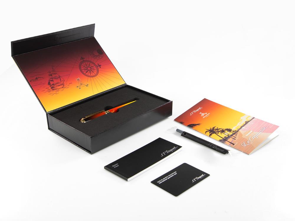 S.T. Dupont Line D Montecristo, Le Crépuscule, Rollerball, Orange, Gold, 412136L